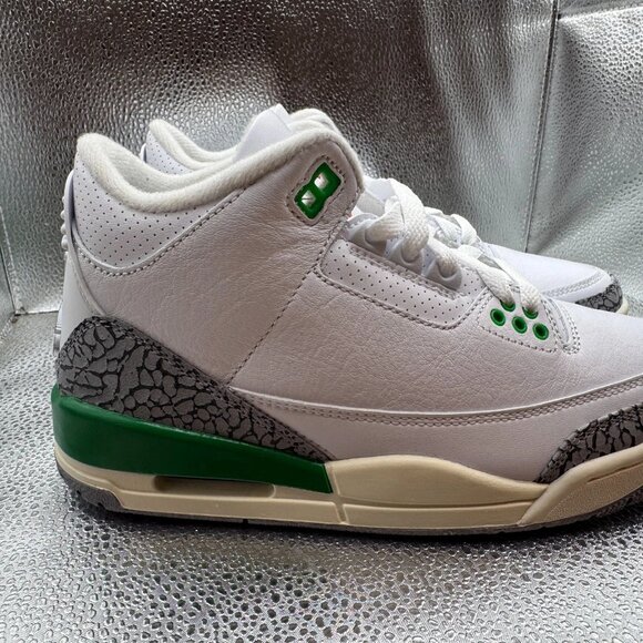 Size 6.5W/G5Y Air Jordan 3 Retro White Red Lucky Green Athletic Shoes CK9246-136 - Picture 2 of 8